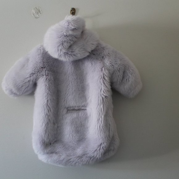 Restoration Hardware Luxe Faux Fur Baby Bunting - Lavender 0-6 months Snow - Picture 4 of 10